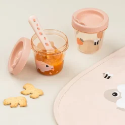 Done by Deer Madopbevaring>Babymad bøtte 2 stk. - Tiny farm - Pudder