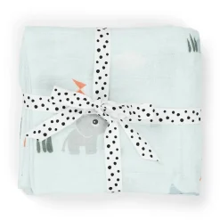 Done by Deer Stofbleer & Svøb>Burp cloth 2-pack - Playground - Blue Blå