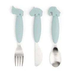 Done by Deer Bestik|Service>Easy-grip bestiksæt - Deer friends - Blå