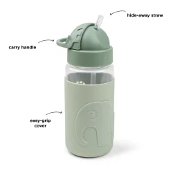 Done by Deer Drikkeflasker|Flasker & Kopper>Easy-grip drikkedunk m/ sugerør - Elphee - - 350 ml Grøn