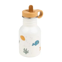 Done by Deer Drikkeflasker|Flasker & Kopper>Flaske rustfrit stål - Sea friends - - 350 ml Beige