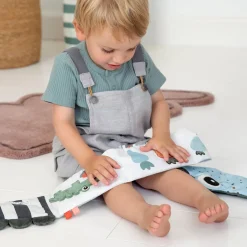 Done by Deer Bøger & Puslespil|Aktivitetslegetøj>Folde-ud stofbog - Croco - Grøn