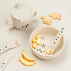 Done by Deer Spisesæt|Service>Foodie bowl set - Tiny farm - sand