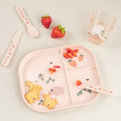 Done by Deer Service>Foodie compartment plate - Tiny farm - Powder Pudder