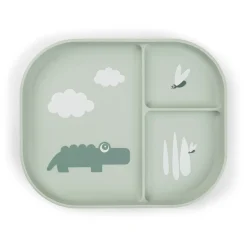 Done by Deer Service>Foodie inddelt tallerken - Croco - Grøn