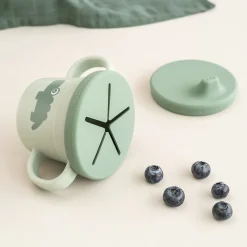 Done by Deer Flasker & Kopper|Service>Foodie tud/snack kop sæt - Croco - Grøn