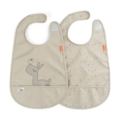 Done by Deer Hagesmække>Hagesmæk med velcro 2-pak - Lalee - Sand