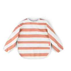 Done by Deer Hagesmække>Hagesmæk m/ærmer og lomme - Striber - Papaya