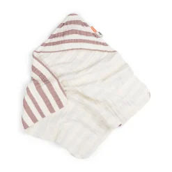 Done by Deer Bad Tid & Indretning>Håndklæde m/ hætte - Stripes - Pudder