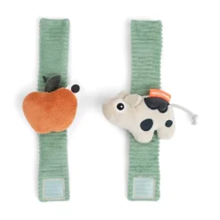Done by Deer Aktivitetslegetøj>Håndledsranglesæt 2 stk. - Dotti - Grøn