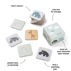 Done by Deer Aktivitetslegetøj>Huskespil - Deer friends - Farvemix