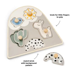 Done by Deer Trælegetøj|Bøger & Puslespil>Knoppuslespil - Lalee - Sand