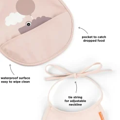 Done by Deer Hagesmække>Lille hagesmæk i lomme 2-pak - Happy Clouds - Pudder