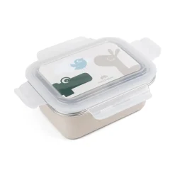 Done by Deer Madkasser>Madkasse i rustfrit stål - Lalee/Croco - Sand