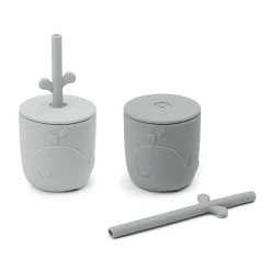 Done by Deer Service|Flasker & Kopper>Peekaboo sugerørskop 2 stk. - Wally - Grå