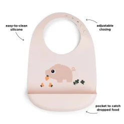 Done by Deer Hagesmække>Silikone hagesmæk - Pigee - Pudder