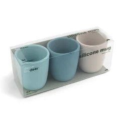 Done by Deer Service>Silikone mini kop 3 stk. - Blå mix