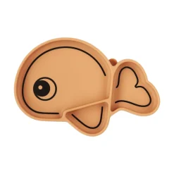 Done by Deer Service>Silikone Stick&Stay tallerken - Wally - Mustard