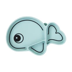 Done by Deer Service>Silikone Stick&Stay tallerken - Wally - Blå