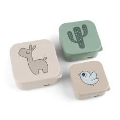 Done by Deer Madopbevaring|Snack Tid>Snackbokse 3 stk. - Lalee - Sand mix