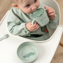 Done by Deer Spisesæt|Service>Sæt med Foodie skål - Croco - Grøn