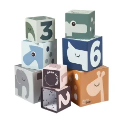 Done by Deer Aktivitetslegetøj>Stableklodser - Deer friends - Farvemix