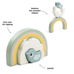 Done by Deer Trælegetøj|Aktivitetslegetøj>Stabletunnel - Birdee - Farvemix