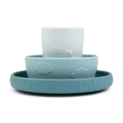 Done by Deer Spisesæt>Stick&Stay spisesæt - Deer friends - Blå