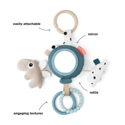 Done by Deer Barnevognskæder & -Legetøj|Aktivitetslegetøj>To go aktivitetsspejl - Happy clouds - Blå